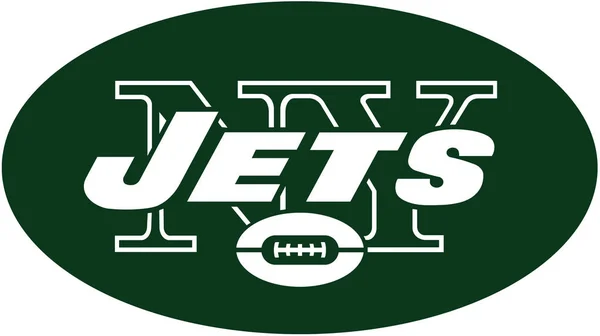 Znak fotbalového klubu "New York Jets". Spojené státy americké — Stock fotografie