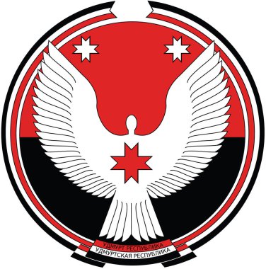 Udmurtya Cumhuriyeti bayrağı. Rusya