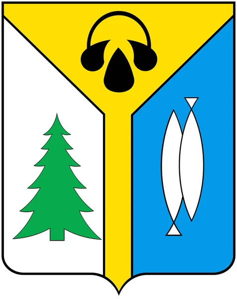 Escudo de armas de la ciudad de Nizhnevartovsk. Distrito Autónomo de Khanty-Mansi - Yugra —  Fotos de Stock