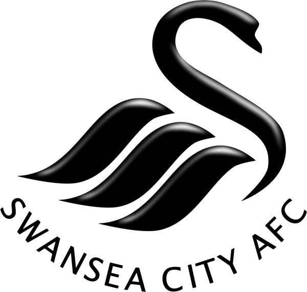 Lambang klub sepak bola "Swansea City Association Football Club". Inggris — Stok Foto