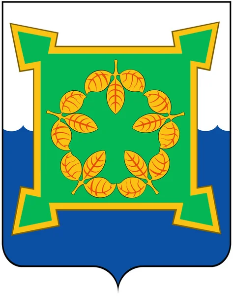 Chebarkul の都市の紋章付き外衣。チェリャビンスク地域 — ストック写真
