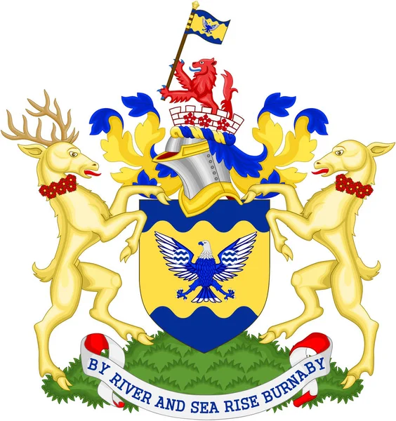 Escudo de armas de la ciudad de Burnaby. Canadá — Foto de Stock