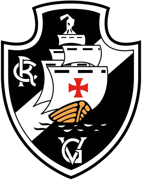 Godło klubu sportowego "Club de Regatas Vasco da Gama". Brazylia — Zdjęcie stockowe