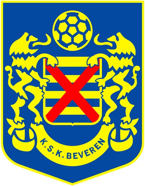 Het embleem van de voetbalclub "Beveren". België — Stockfoto