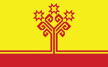 Çuvaşistan Cumhuriyeti bayrağı. Rusya