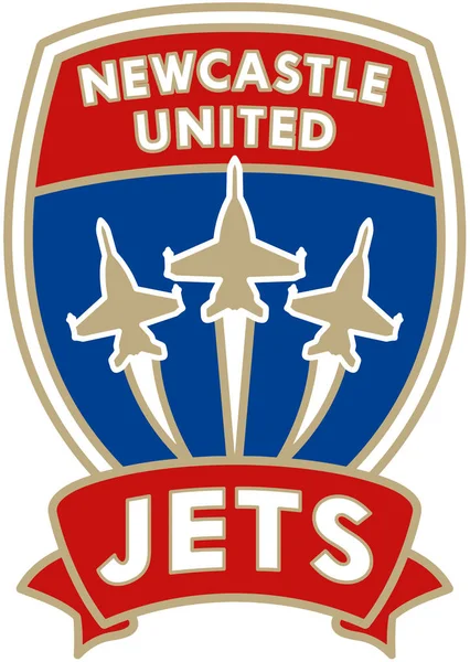 L'emblema della squadra di calcio Newcastle United Jets FC. Australia — Foto Stock