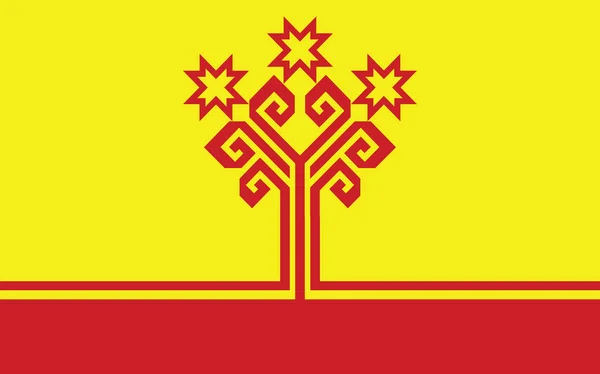 De vlag van de Republiek Chuvashia. Rusland — Stockfoto