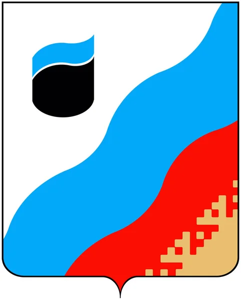 Escudo de armas de la ciudad de Gubkin. Okrug autónomo Yamalo-Nenets — Foto de Stock