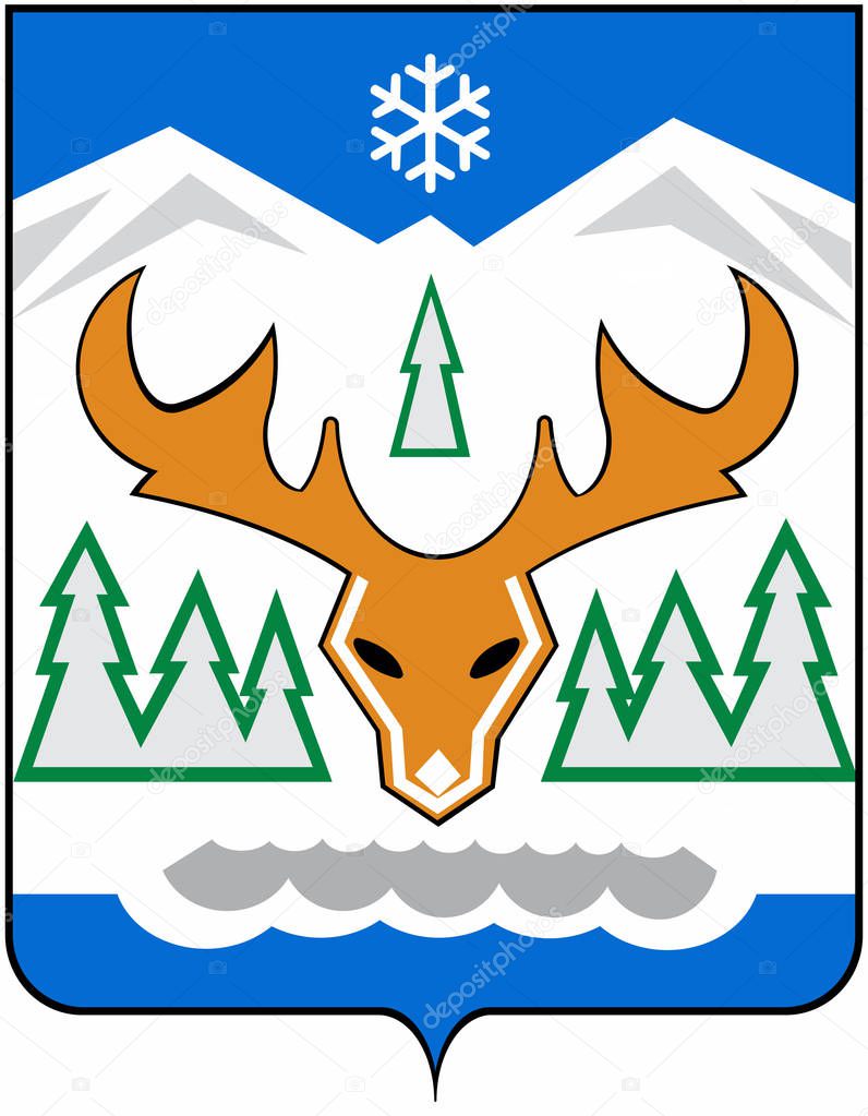 Coat of arms of city Labytnangi. Yamalo-Nenets Autonomous Okrug
