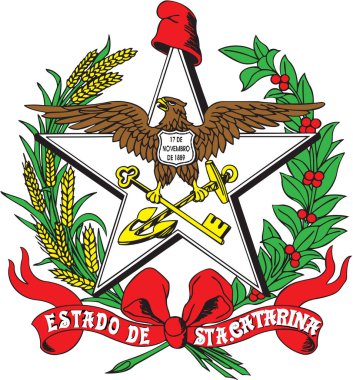 Santa Catarina devlet arması. Brezilya