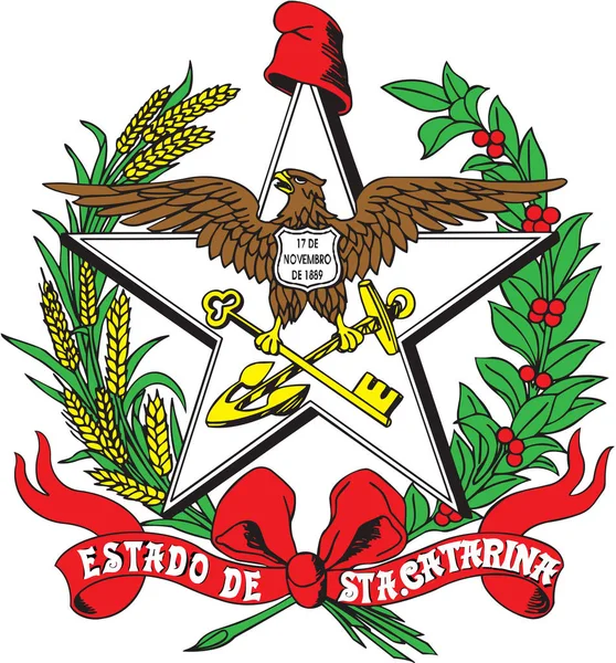 Escudo del Estado de Santa Catarina. Brasil — Foto de Stock