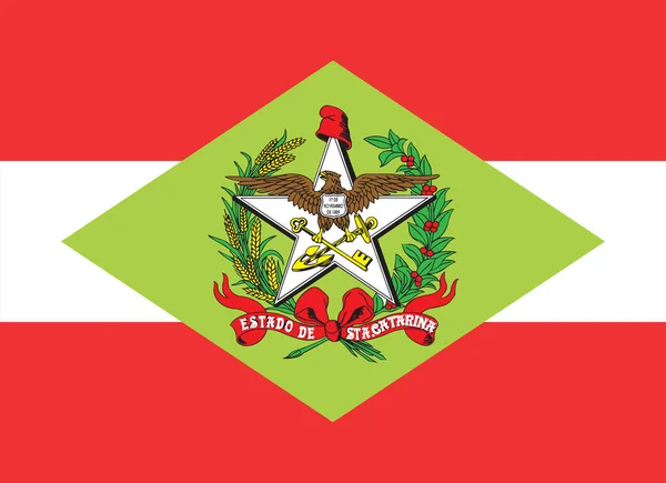 Flagge des Bundesstaates Santa Catarina. Brasilien — Stockfoto