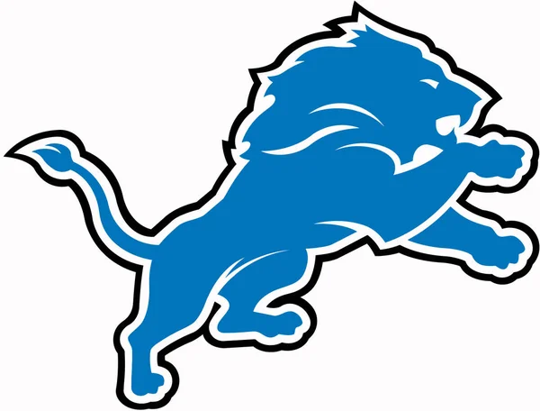 O emblema do clube de futebol Detroit Lions. Estados Unidos — Fotografia de Stock