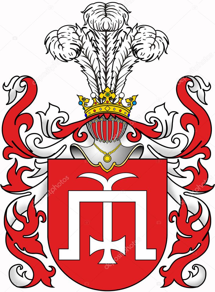 The coat of arms of the princely family of Glinski