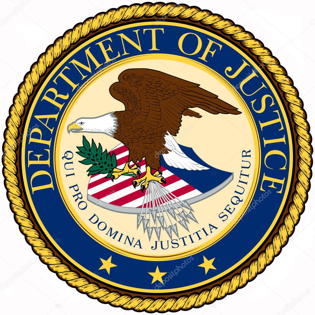 The seal of the US Department of Justice