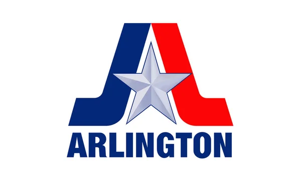 Vlag van de stad van Arlington. Verenigde Staten — Stockfoto