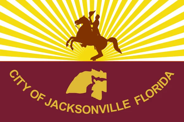 잭슨빌의 국기입니다. 미국 — 스톡 사진