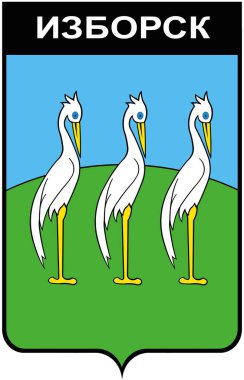 Izborsk Köyü kollarına. Pskov bölgesi