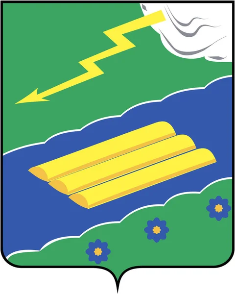 The coat of arms of the Vilegodsky district. Arhangelsk region