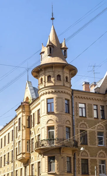 Tipos de San Petersburgo. Bolshaya Zelenina Street Apartamento casa de A. Yu. Keibel. — Foto de Stock