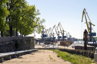 Kargo liman. Vyborg. Rusya