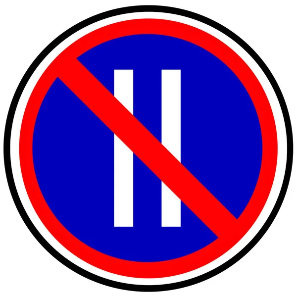 Prohibition sign. Parking is prohibited on even numbers of the month. — Stock Photo, Image