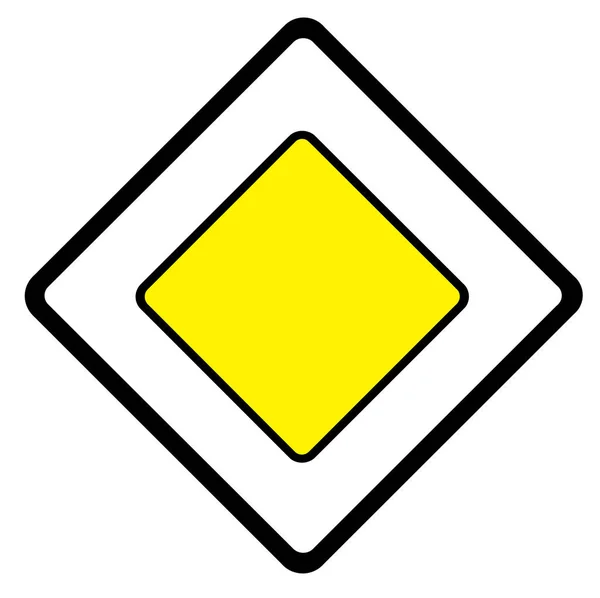 Öncelik işareti. Ana yol — Stok fotoğraf