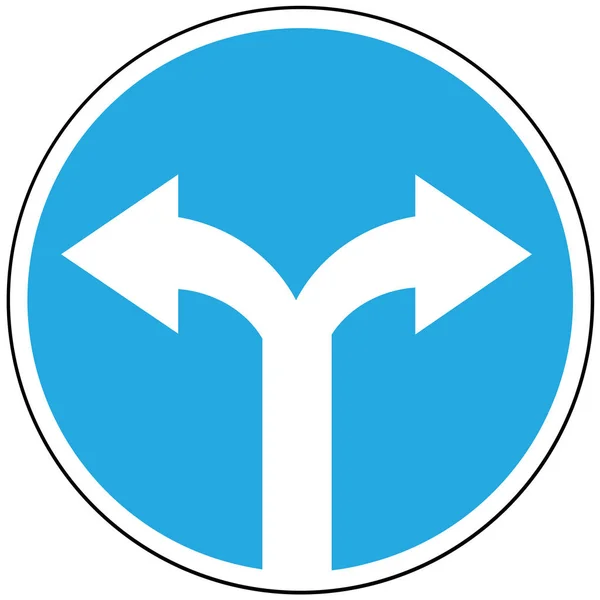 Prescriptive sign "Movement to the right or left" — Stock Photo, Image