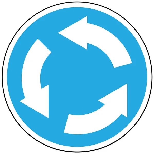 Την κανονιστική πινακίδα «κυκλική κίνηση" — Φωτογραφία Αρχείου