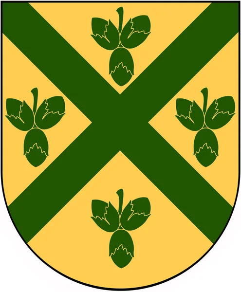 Hesleholm 市的徽章。瑞典 — 图库照片