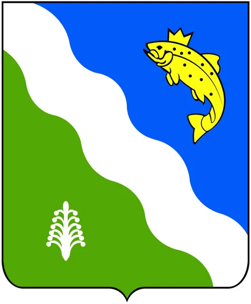 .  The coat of arms of Balakhta district. Krasnoyarsk region
