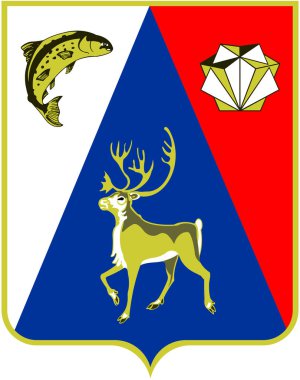 Lovozero Bölgesi arması. Murmansk bölgesi