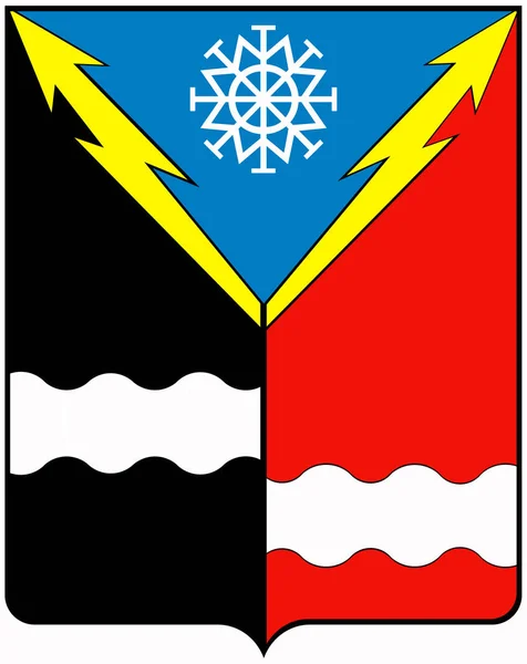 The coat of arms of the urban settlement of Verkhnetulomsky. Murmansk region — Stock Photo, Image