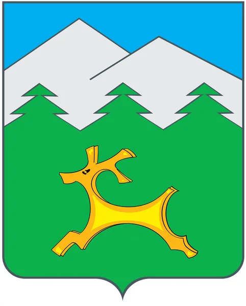 Escudo de armas del asentamiento rural de Saranpaul. Zona autónoma de Khanty-Mansi - Yugra — Foto de Stock