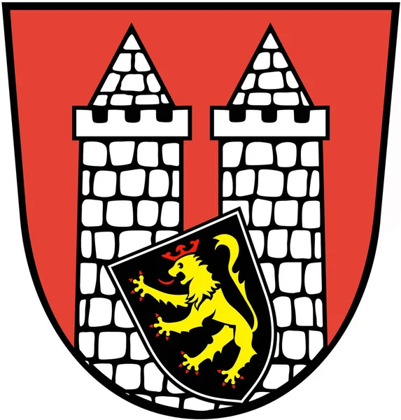 Brasão de armas da cidade de Hof. Alemanha — Fotografia de Stock
