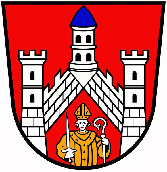 O brasão de armas da cidade de Bad Neustadt an der Saale. Alemanha — Fotografia de Stock