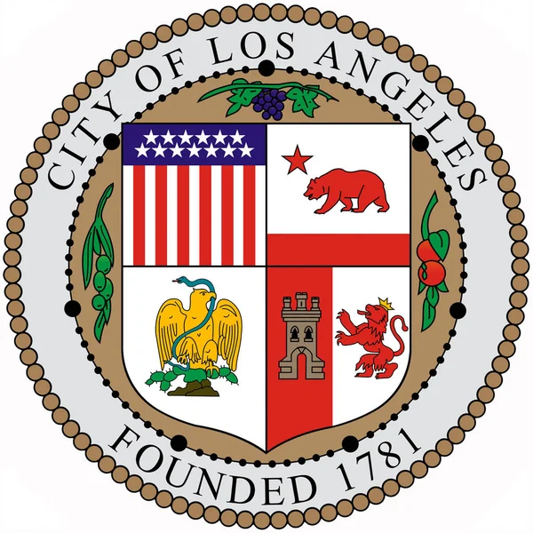 Wapenschild van de stad van Los Angeles. Verenigde Staten — Stockfoto