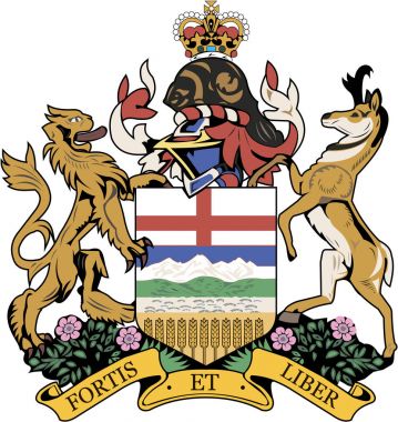 Alberta eyaletinde arması. Kanada