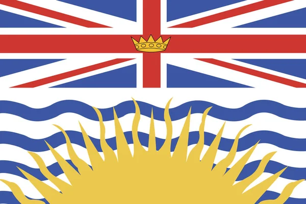 Σημαία της British Columbia. Καναδάς — Φωτογραφία Αρχείου