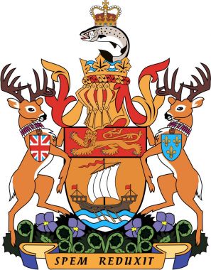 Coat of arms of the province of New Brunswick. Canada clipart