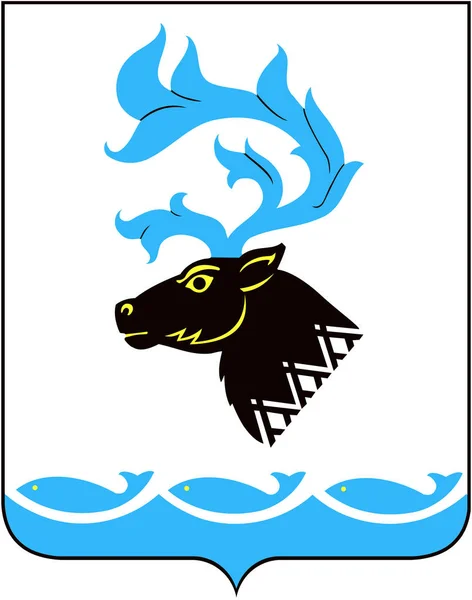 El escudo de armas del distrito Yamal. El distrito autónomo de Yamalo-Nenets — Foto de Stock