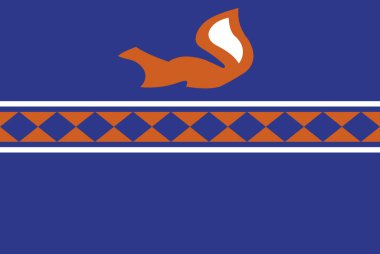 Purovsky bölge bayrağı. Nenetsçe Özerk Bölgesi