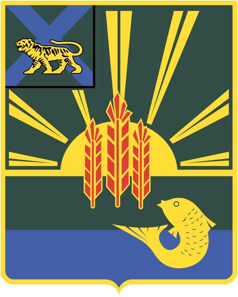 The coat of arms of Khankai district. Primorsky Krai