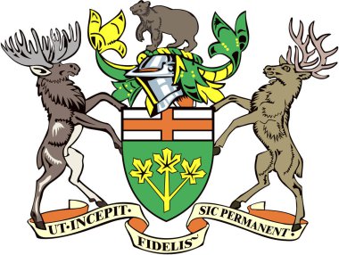 Arması Ontario eyaleti. Kanada