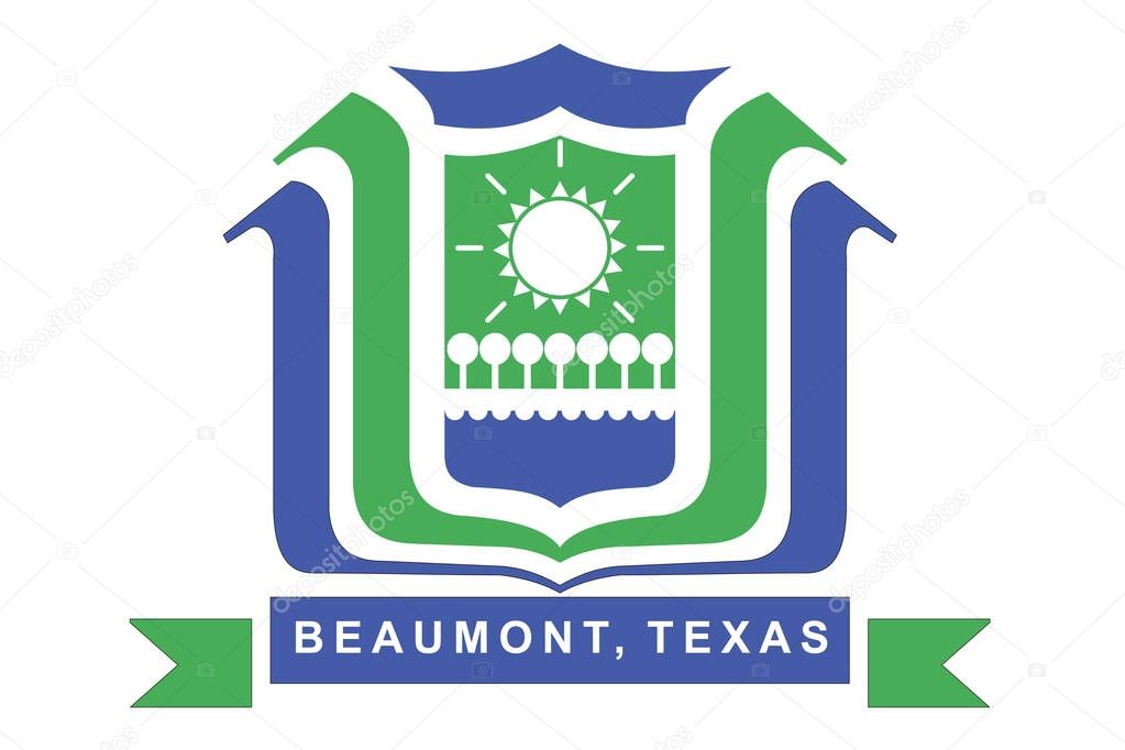 Flag of the city of Beaumont. USA