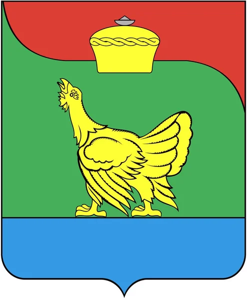 Coat of arms of the Chebarkul region. Chelyabinsk region — Stock Photo, Image