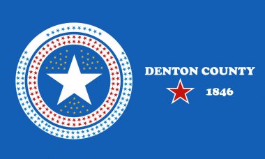 Denton şehir bayrağı. Amerika