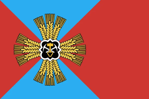 Σημαία Της Επαρχίας Promyshlinsky Περιφέρεια Κεμέροβο — Φωτογραφία Αρχείου