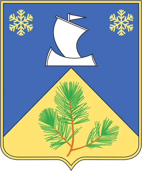 Das Wappen Des Dorfes Kuzomen Gebiet Murmansk — Stockfoto