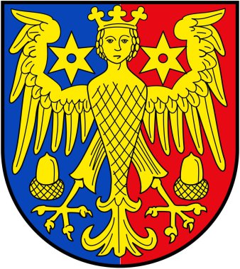 Coat of arms of the Aurich region. Germany clipart